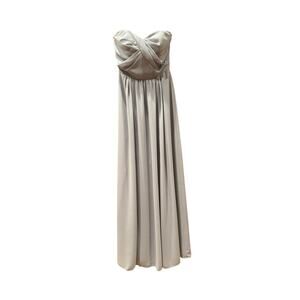 Social Bridesmaid 0 Matte Chiffon Strapless Sweetheart Dress 8159 Platinum Grey